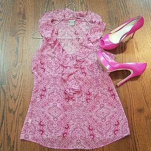 Ann Taylor patterned blouse